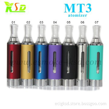 High quality product colorful MT3 evod mod atomizer for e-cigarettes